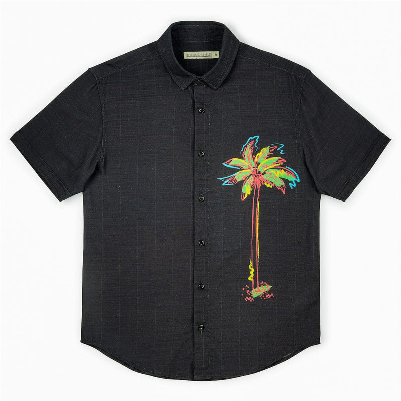 RSVLTS Electric Palm Bamboo Short Sleeve Shirt — detail 2