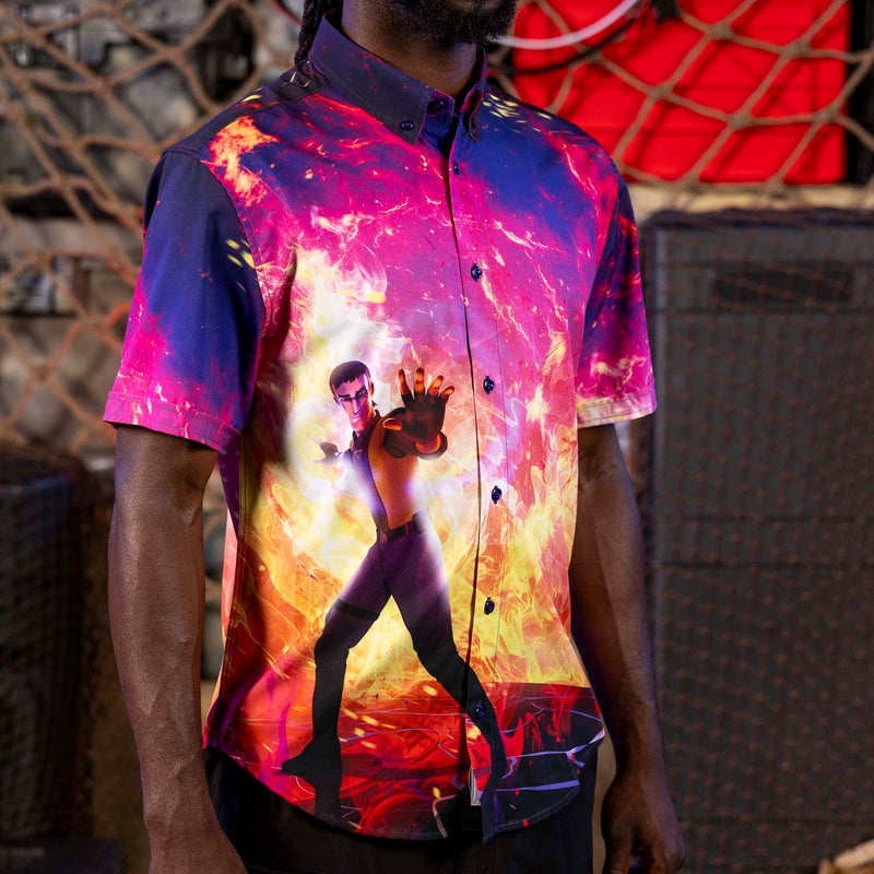 RSVLTS Kanan's Sacrifice KUNUFLEX Short Sleeve Shirt in Multicolor — detail 6