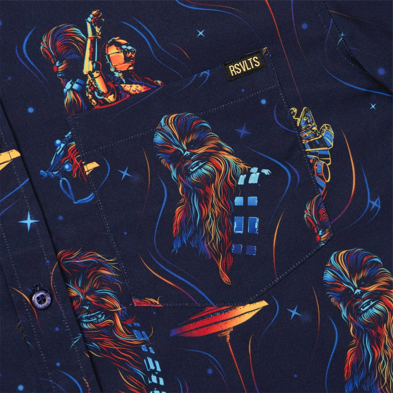 RSVLTS Wookiee Warp KUNUFLEX Short Sleeve Shirt in Black — detail 3