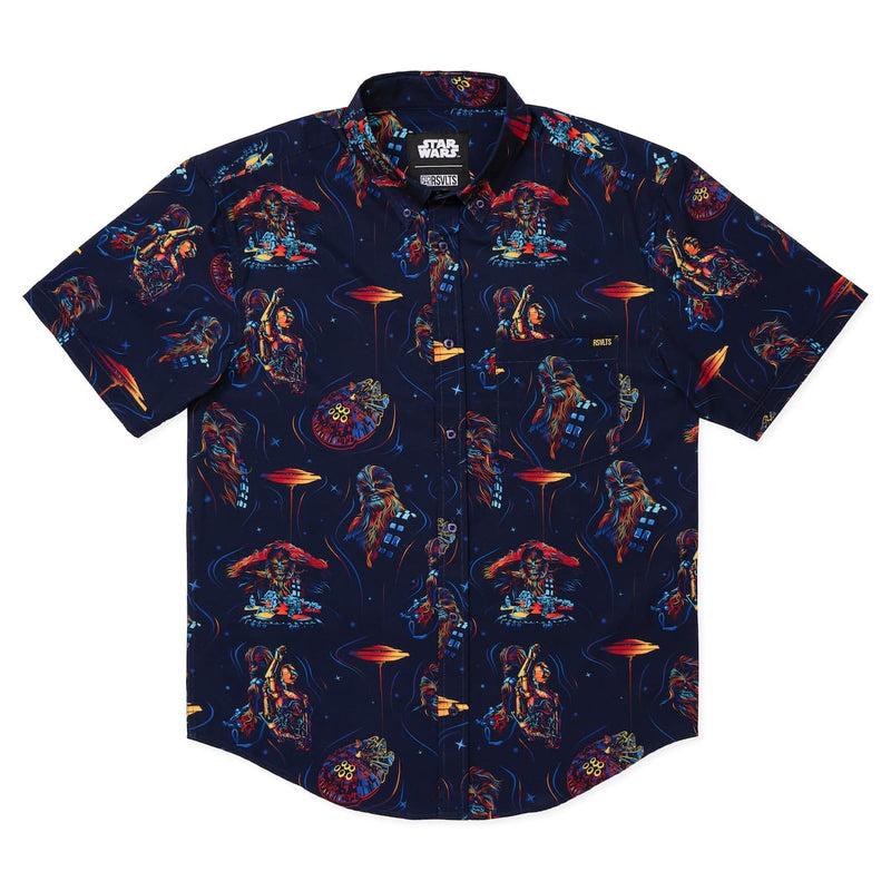 RSVLTS Wookiee Warp KUNUFLEX Short Sleeve Shirt in Black — detail 5