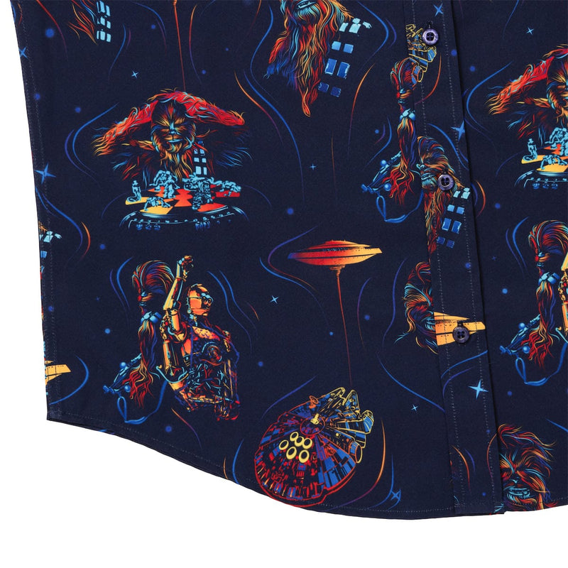 RSVLTS Wookiee Warp KUNUFLEX Short Sleeve Shirt in Black — detail 6