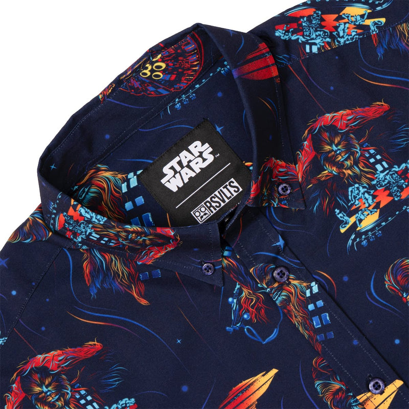 RSVLTS Wookiee Warp KUNUFLEX Short Sleeve Shirt in Black — detail 7