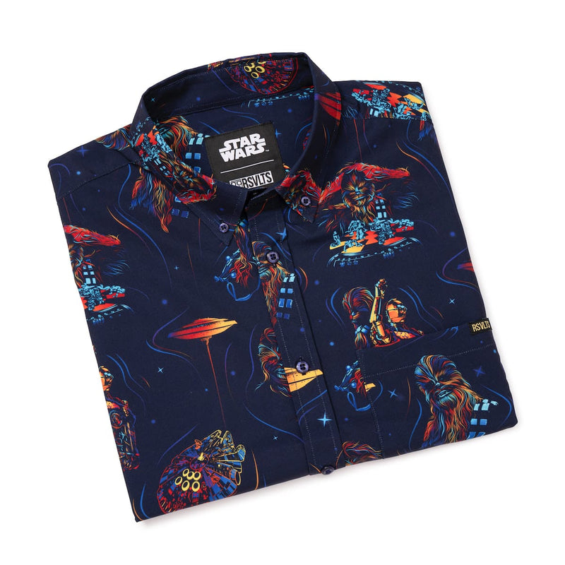 RSVLTS Wookiee Warp KUNUFLEX Short Sleeve Shirt in Black — detail 8