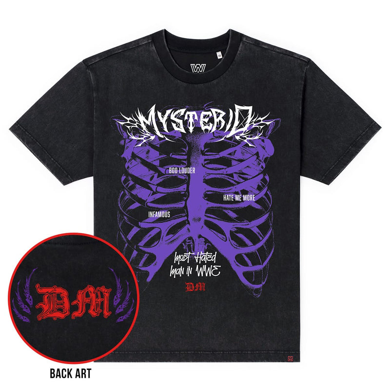 RSVLTS Most Hated Man Vintage Crewneck Tee in Black — front view