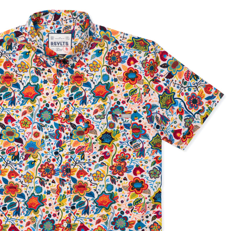 RSVLTS Lush Summer Daydream KUNUFLEX Short Sleeve Shirt in Multicolor — detail 2
