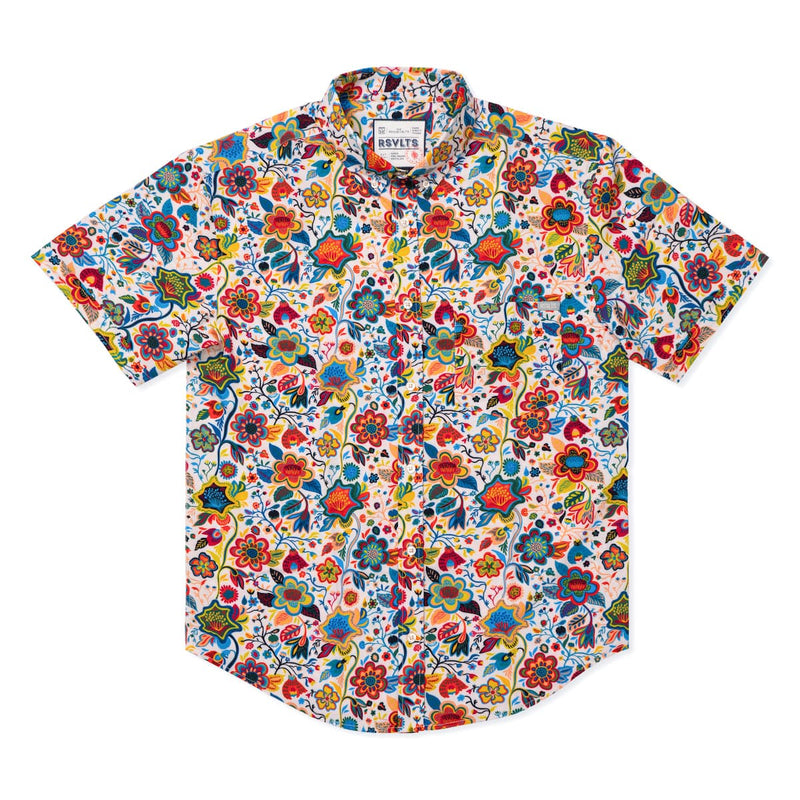 RSVLTS Lush Summer Daydream KUNUFLEX Short Sleeve Shirt in Multicolor — detail 5