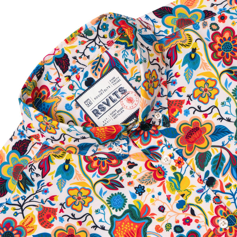 RSVLTS Lush Summer Daydream KUNUFLEX Short Sleeve Shirt in Multicolor — detail 6