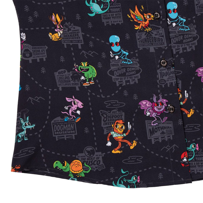 RSVLTS Cryptid Country Women's KUNUFLEX Short Sleeve Shirt in Black — detail 4