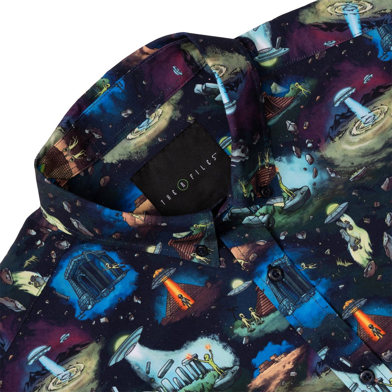 RSVLTS I'm Not Saying It Was Aliens... KUNUFLEX Short Sleeve Shirt in Black — detail 4