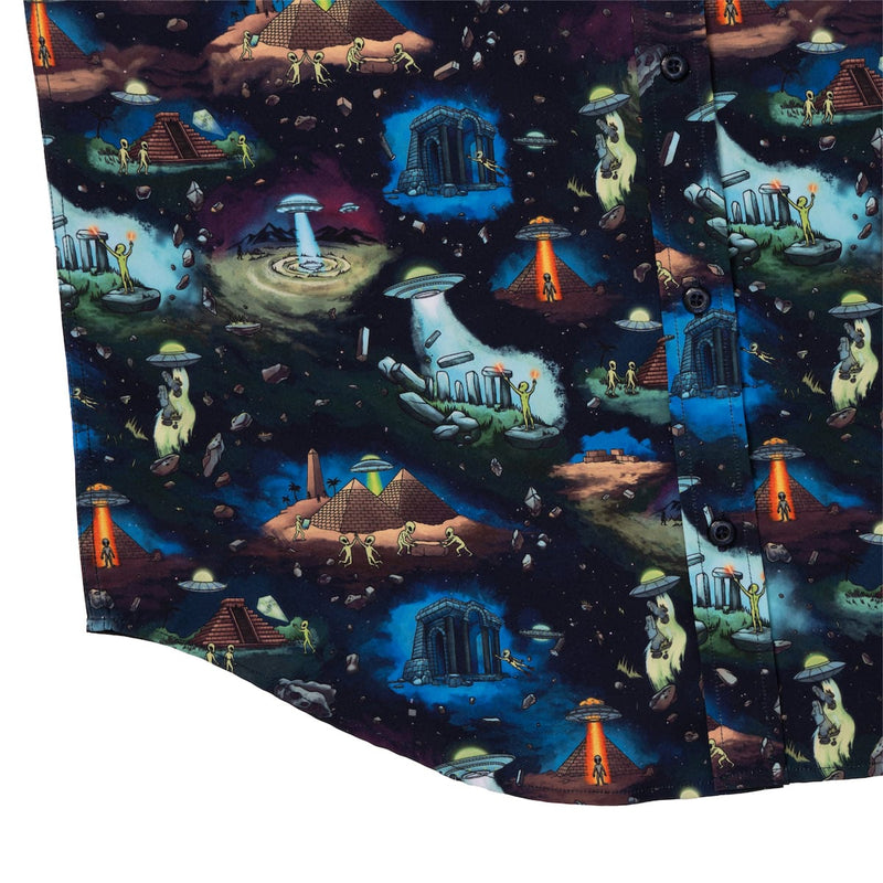 RSVLTS I'm Not Saying It Was Aliens... KUNUFLEX Short Sleeve Shirt in Black — detail 5