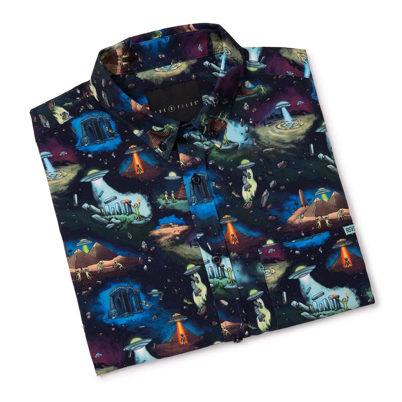RSVLTS I'm Not Saying It Was Aliens... KUNUFLEX Short Sleeve Shirt in Black — detail 6