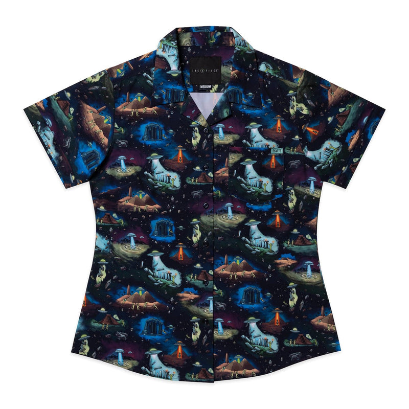 RSVLTS I'm Not Saying It Was Aliens... Women's KUNUFLEX Short Sleeve Shirt in Black — front view