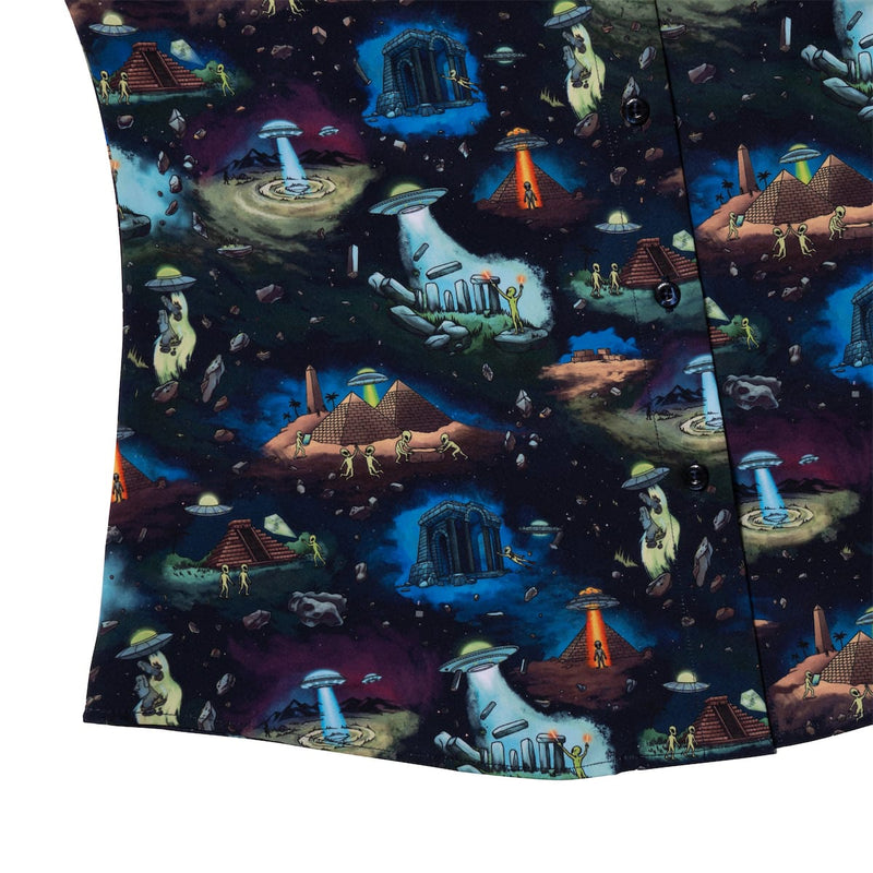 RSVLTS I'm Not Saying It Was Aliens... Women's KUNUFLEX Short Sleeve Shirt in Black — detail 4
