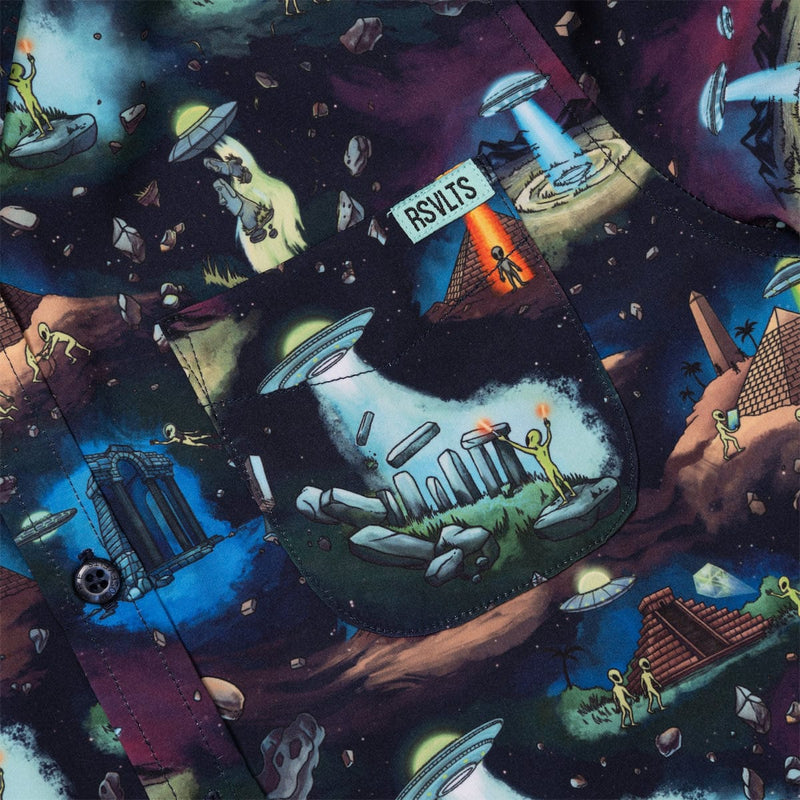 RSVLTS I'm Not Saying It Was Aliens... Youth KUNUFLEX Short Sleeve Shirt in Black — detail 2