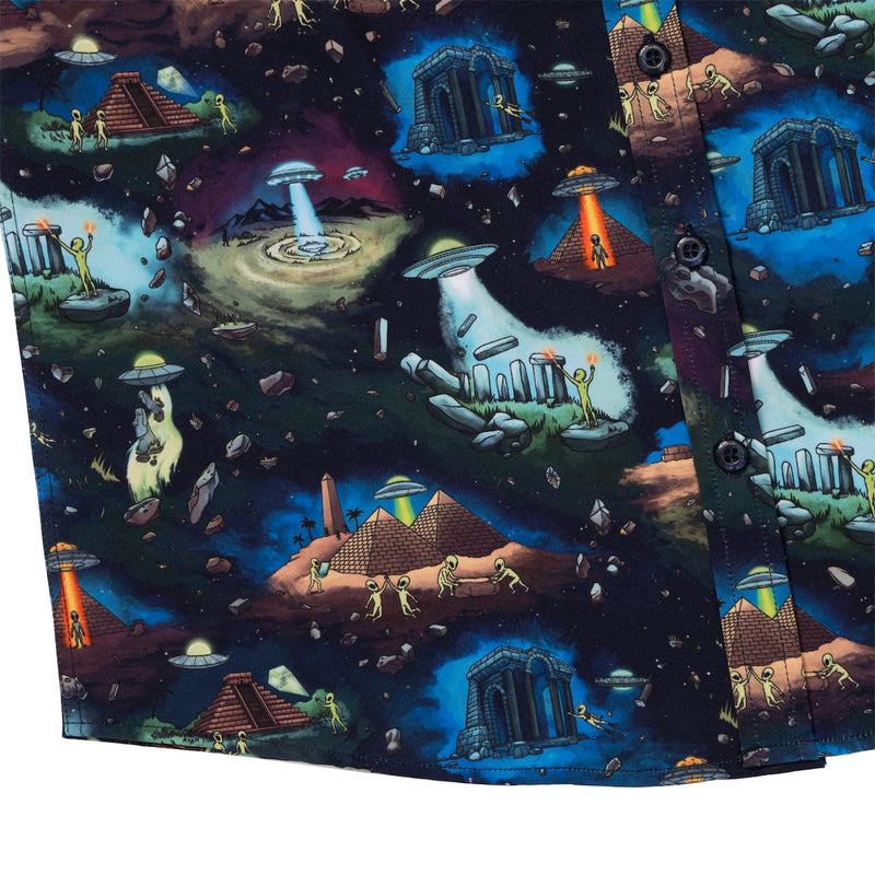 RSVLTS I'm Not Saying It Was Aliens... Youth KUNUFLEX Short Sleeve Shirt in Black — detail 4