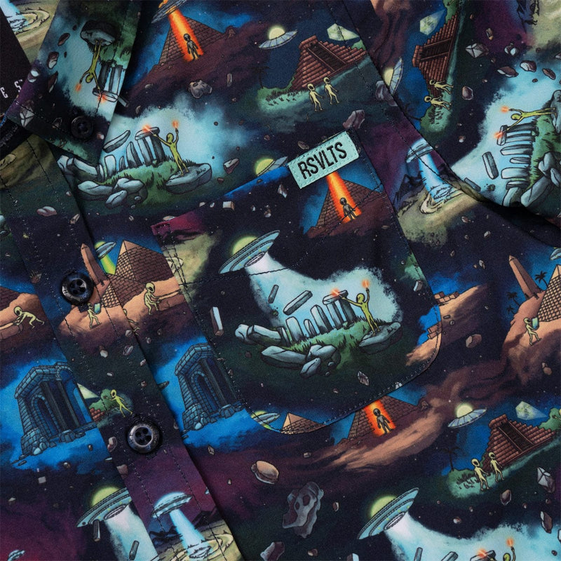 RSVLTS I'm Not Saying It Was Aliens... Preschool KUNUFLEX Short Sleeve Shirt in Black — detail 2