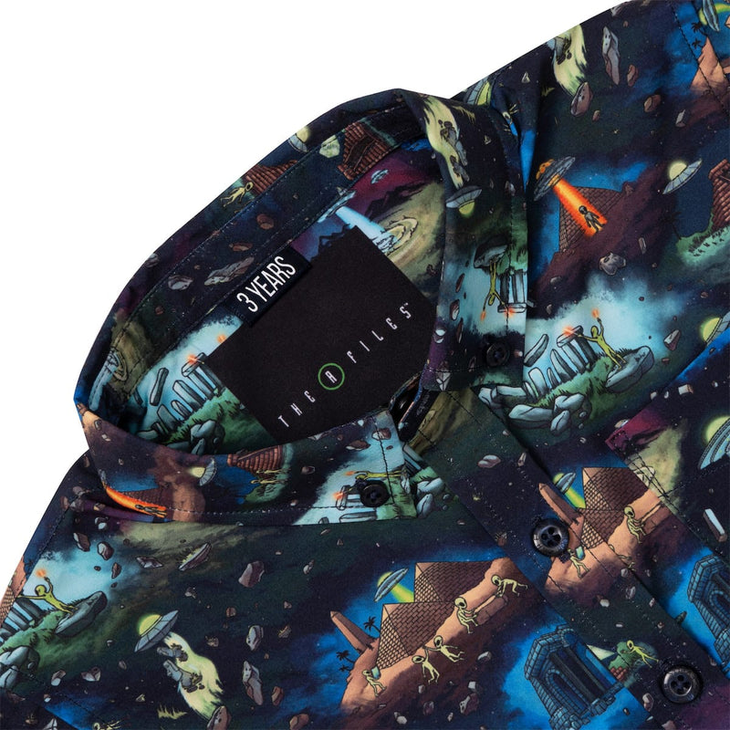 RSVLTS I'm Not Saying It Was Aliens... Preschool KUNUFLEX Short Sleeve Shirt in Black — detail 3