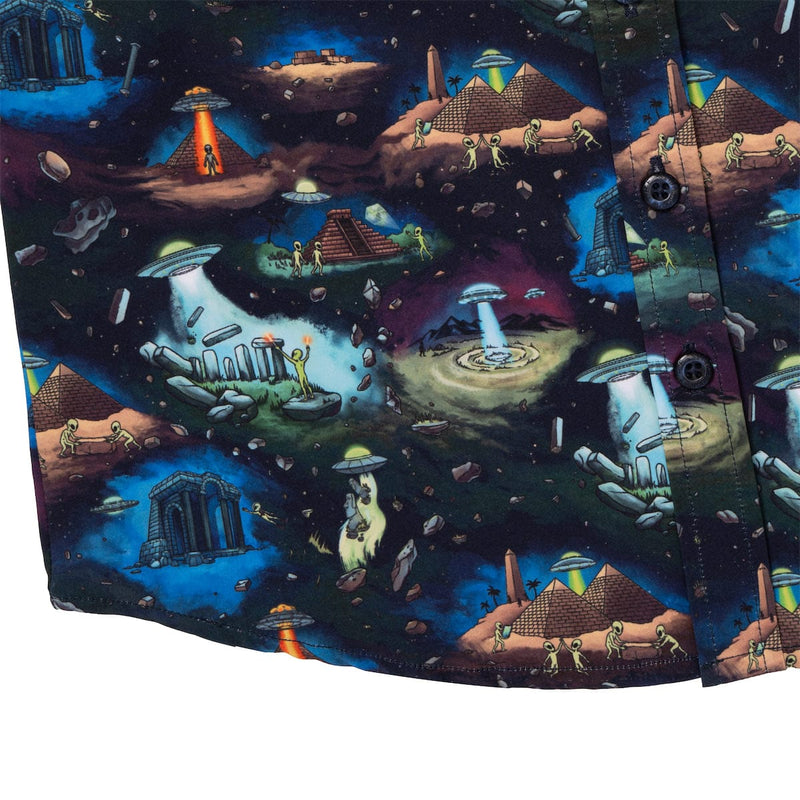 RSVLTS I'm Not Saying It Was Aliens... Preschool KUNUFLEX Short Sleeve Shirt in Black — detail 4