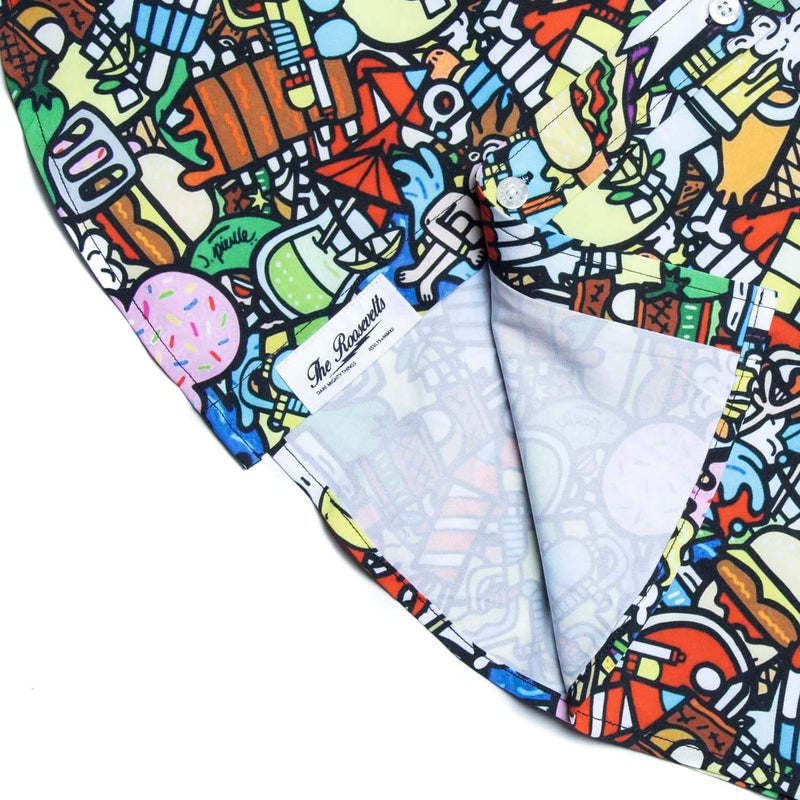RSVLTS Darty in the USA KUNUFLEX Short Sleeve Shirt in Multicolor — detail 5