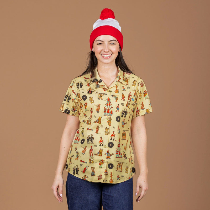RSVLTS Big Top Waldo Women's KUNUFLEX Short Sleeve Shirt — front view