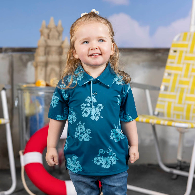 RSVLTS Petal Party Preschool All-Day Polo — front view