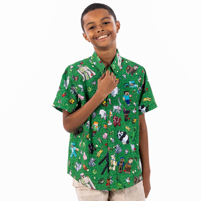 RSVLTS Overworld Odyssey Youth KUNUFLEX Short Sleeve Shirt — front view
