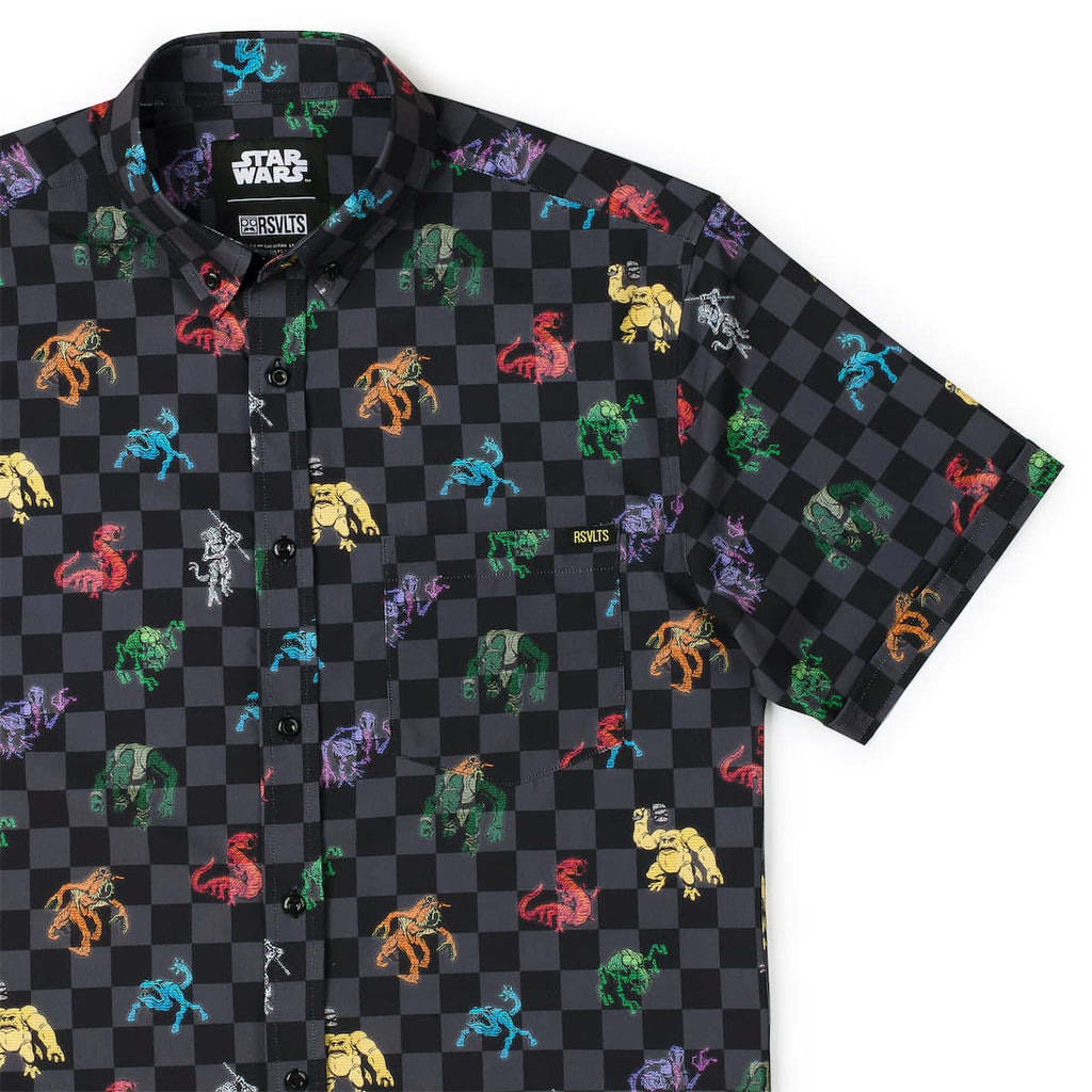RSVLTS Holochess KUNUFLEX Short Sleeve Shirt — front view