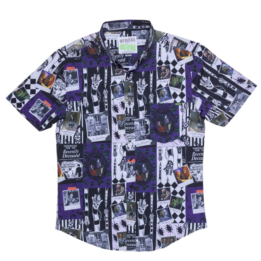 RSVLTS One Big Dark Scrapbook KUNUFLEX Short Sleeve Shirt — front view