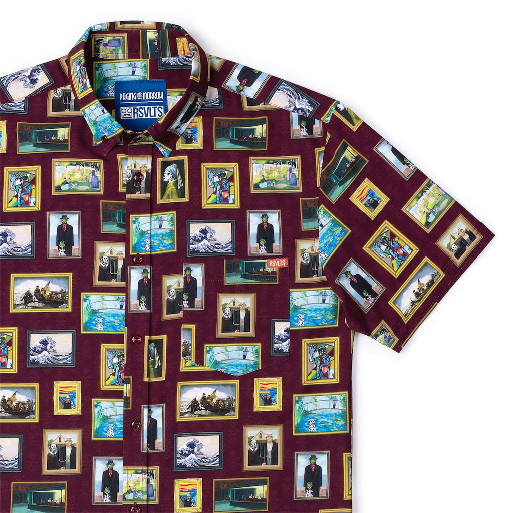 RSVLTS Museum of Modern Morrow KUNUFLEX Short Sleeve Shirt — front view