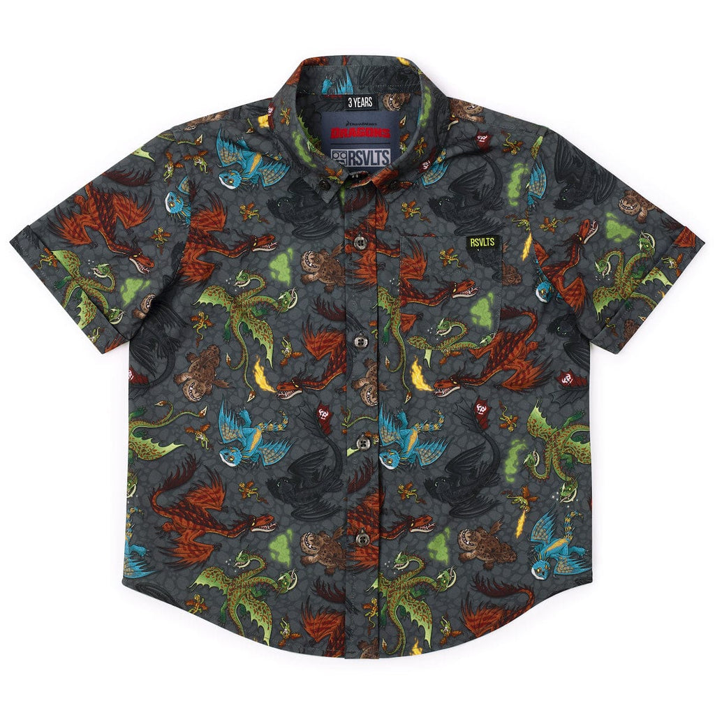 RSVLTS Scales 'n' Tails Preschool KUNUFLEX Short Sleeve Shirt — front view
