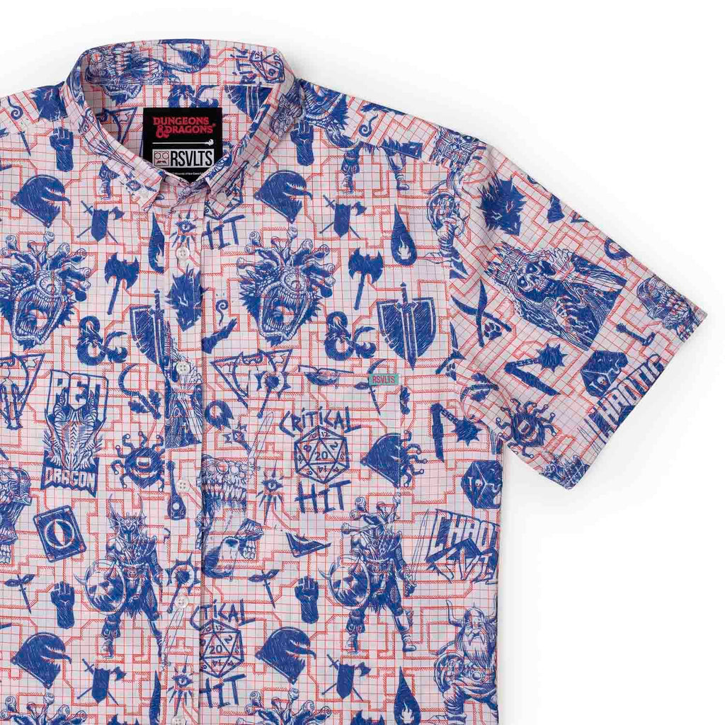 RSVLTS Critical Sketch KUNUFLEX Short Sleeve Shirt — front view