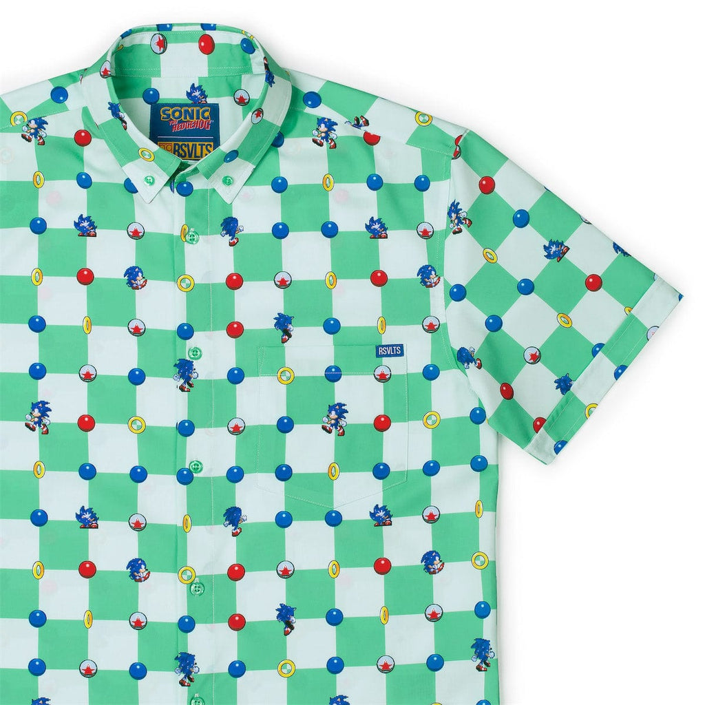 RSVLTS Blue Sphere Bonanza KUNUFLEX Short Sleeve Shirt — front view