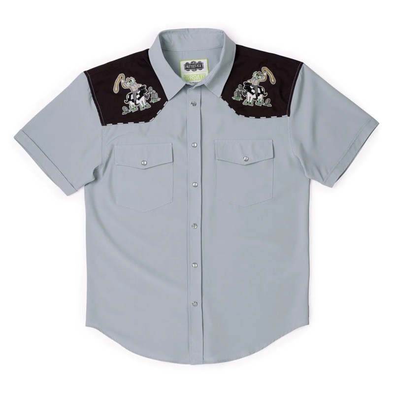 RSVLTS Trouble with the Living? Roper Short Sleeve Shirt — front view