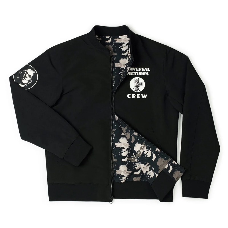RSVLTS Frankenstein Film Crew Reversible Bomber Jacket — front view