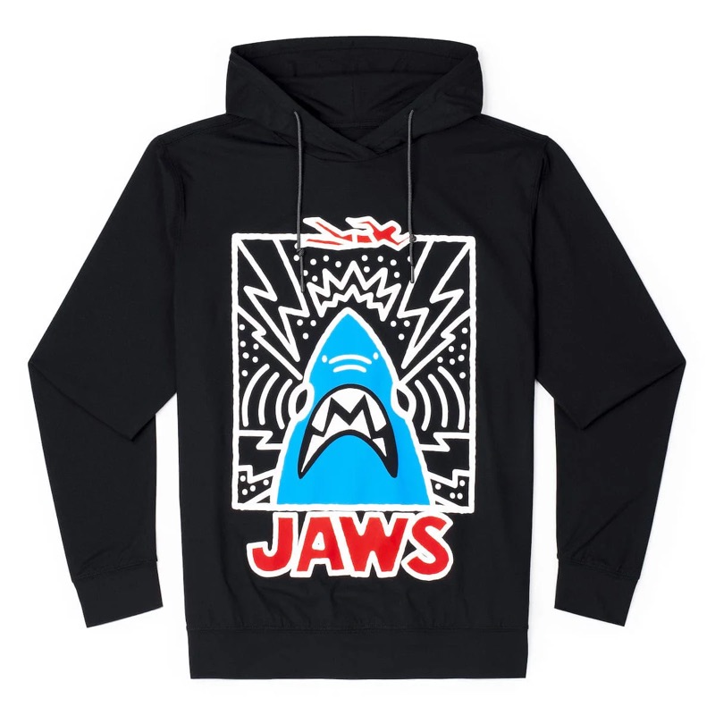 RSVLTS Doodle Shark Performance Hoodie — front view