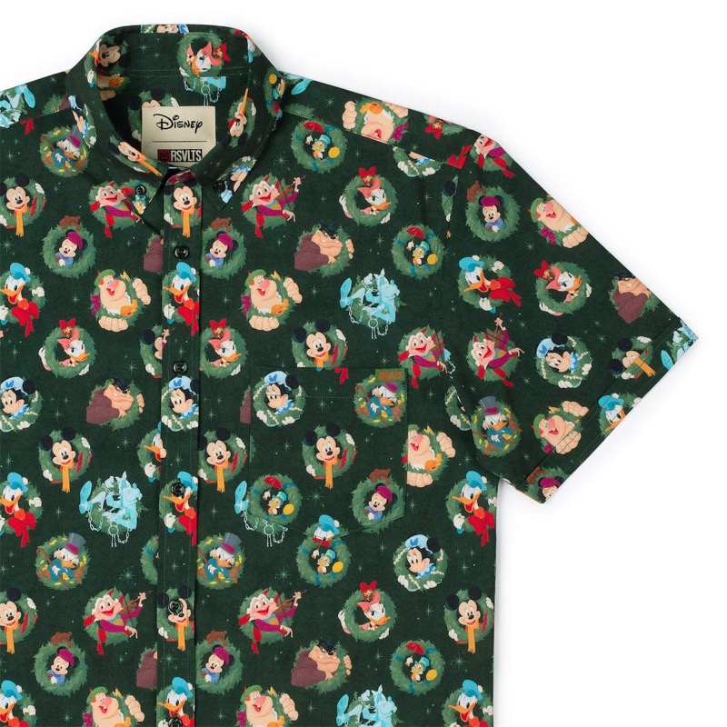 RSVLTS Season’s Wreathings KUNUFLEX Short Sleeve Shirt — front view