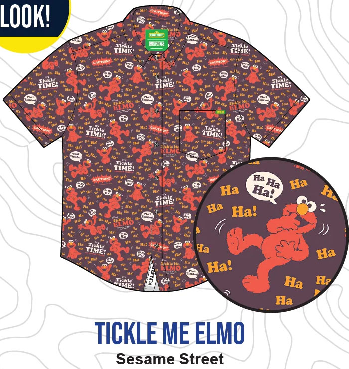 RSVLTS Tickle Me Elmo KUNUFLEX Short Sleeve Shirt — front view