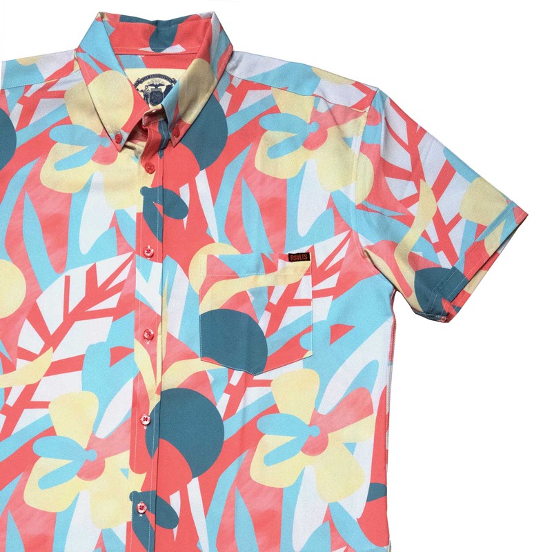 RSVLTS Bayshore Teal KUNUFLEX Short Sleeve Shirt — front view