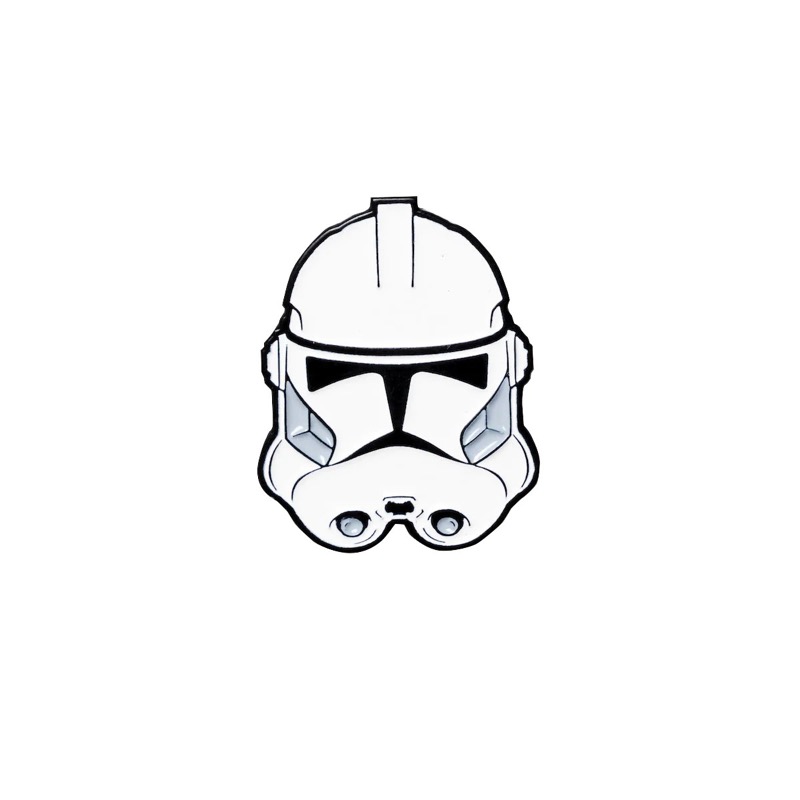 RSVLTS Clone Trooper Golf Ball Marker in Black & White — front view