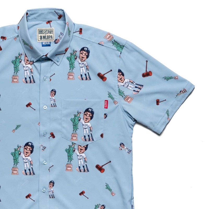 RSVLTS Liberty KUNUFLEX Short Sleeve Shirt in Blue — detail 2