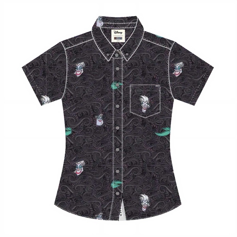 RSVLTS The Sea Witch KUNUFLEX Short Sleeve Shirt in Black — detail 2