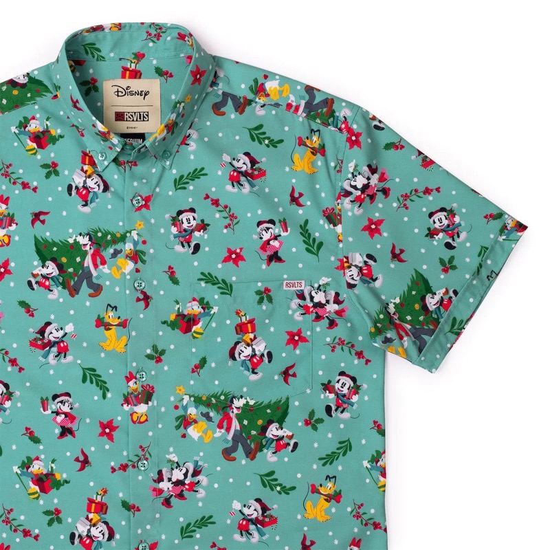 RSVLTS Disney Past & Presents Performance Hoodie in Green — front view