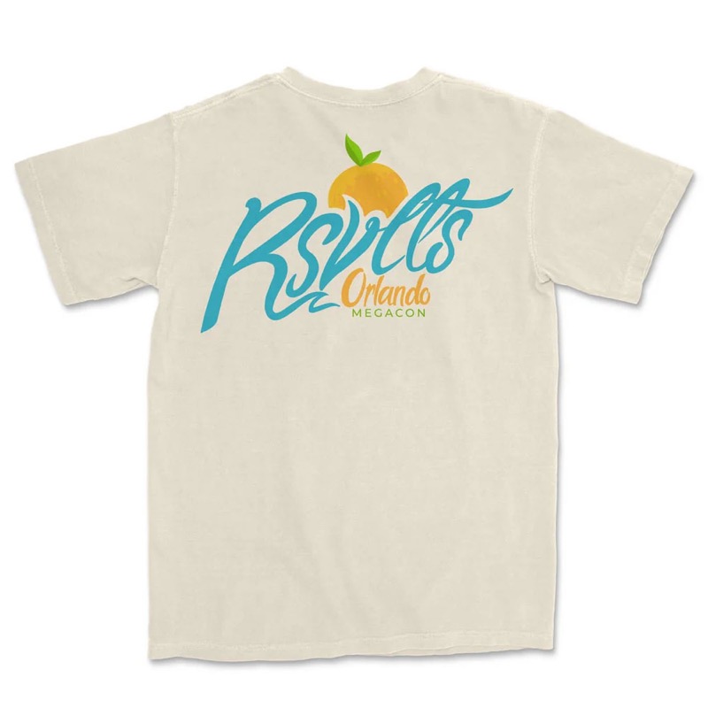 RSVLTS RSVLTS Orlando MegaCon 2023 Crewneck Tee in White — detail 2