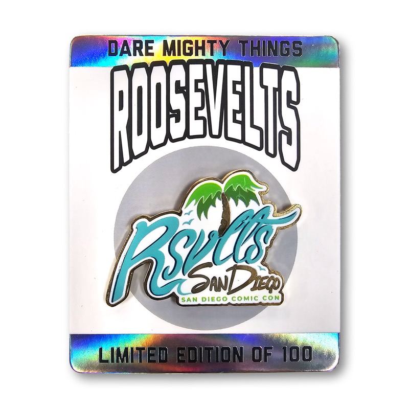 RSVLTS RSVLTS San Diego Comic Con Enamel Pin in Teal — front view
