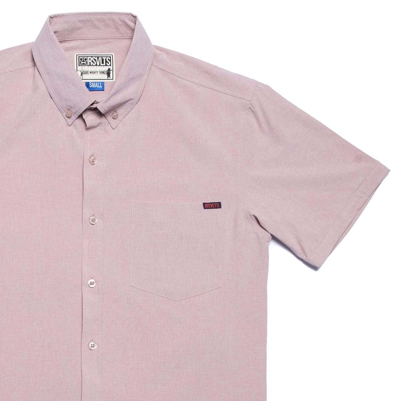 RSVLTS Heather Mauve V1 KUNUFLEX Short Sleeve Shirt — front view