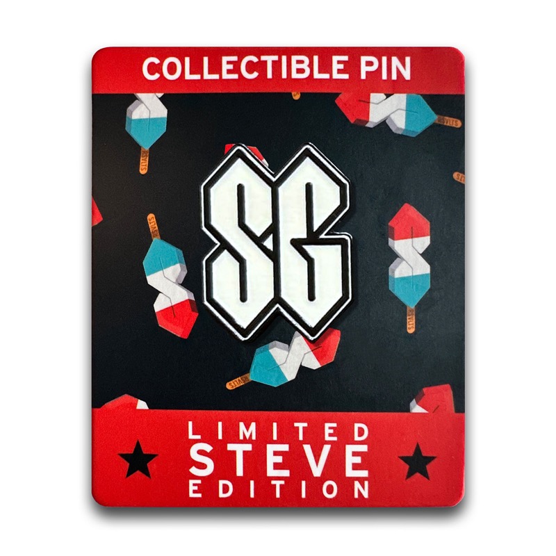 RSVLTS Stephen Gebhardt Initials Enamel Pin in White — front view