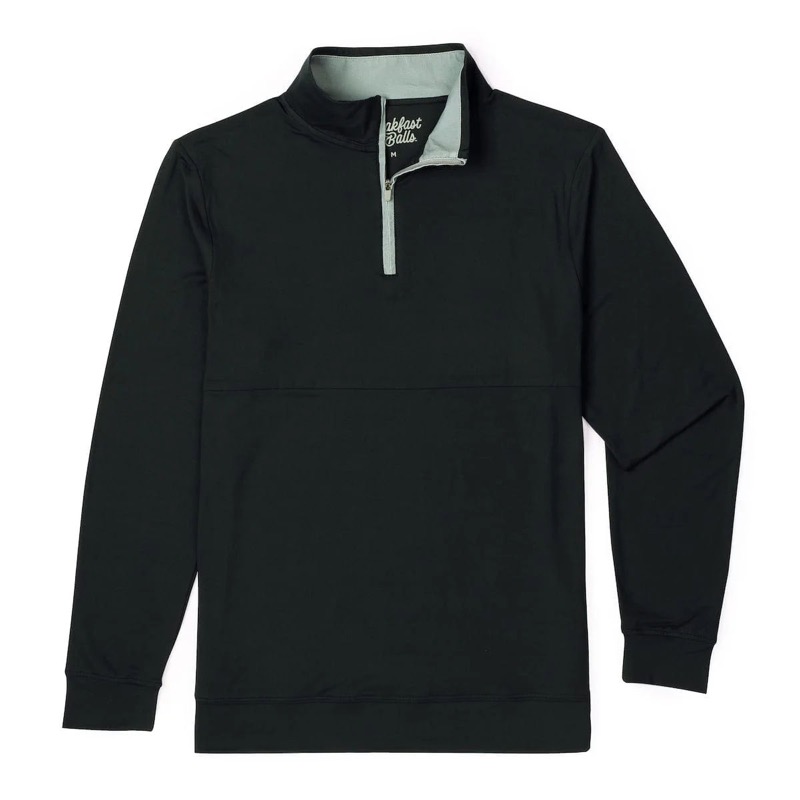 RSVLTS Quarter Zip Quarter Zip in Black — front view