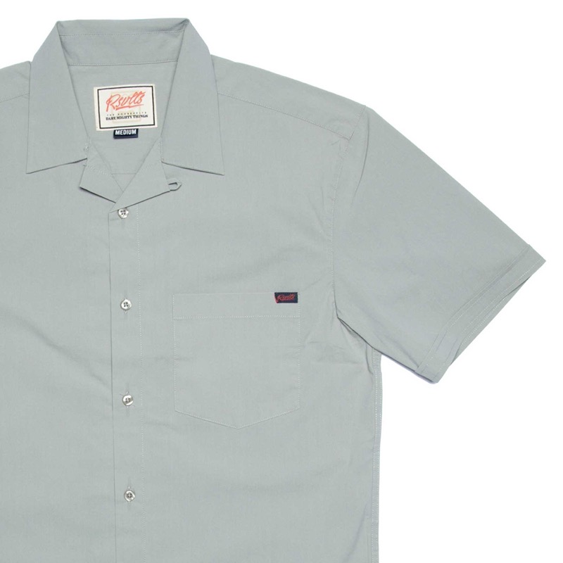 RSVLTS Cottonstretch Solid Simply Dusty KUNUFLEX Short Sleeve Shirt — front view