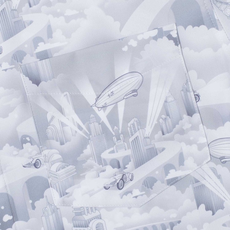 RSVLTS World of Tomorrow Long Sleeve Shirt in White — detail 3