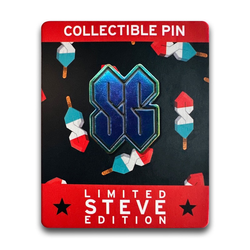 RSVLTS Stephen Gebhardt Initials Holo Enamel Pin — front view